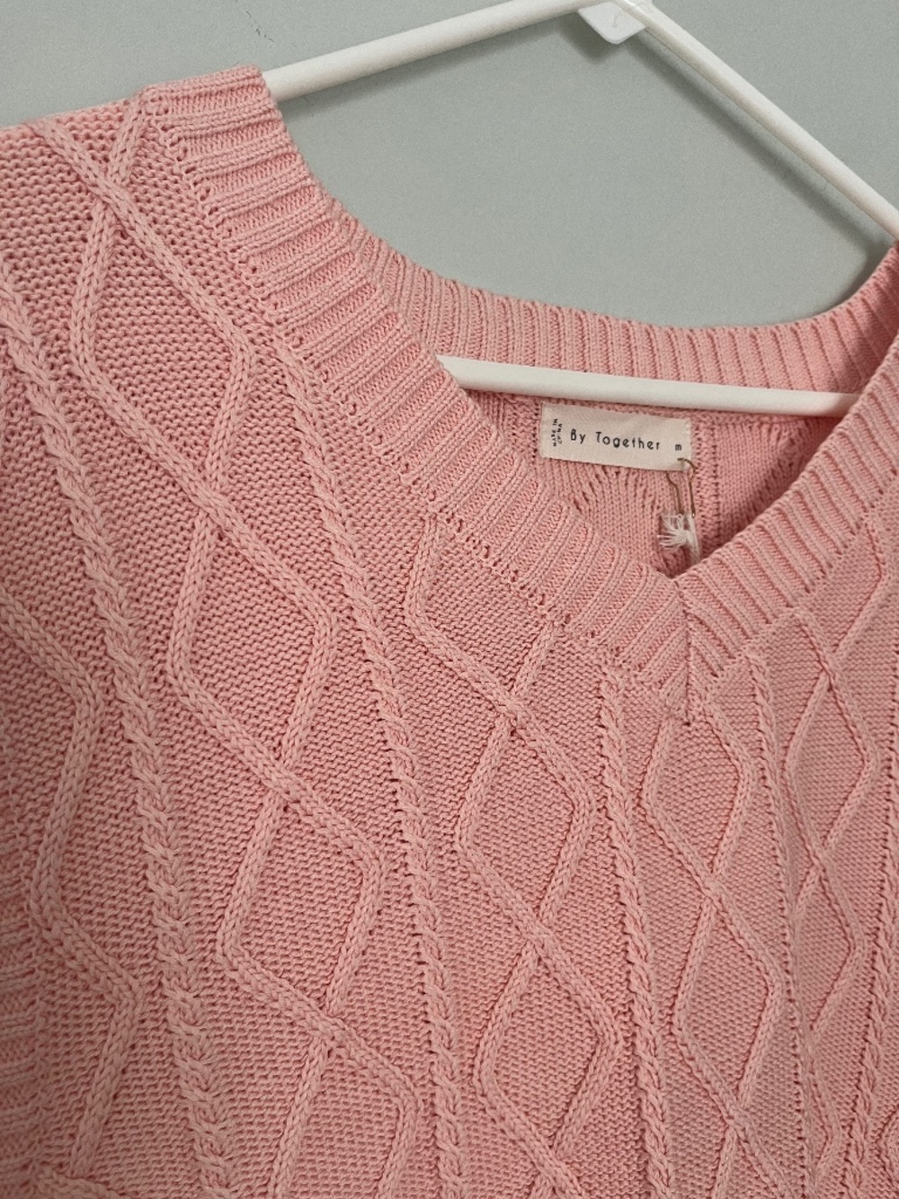 By Together sleeveless cable knit sweater Medium